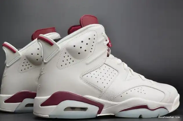 Bmlin Air Retro Jordan 6 white 384664-116 Maroon 0501